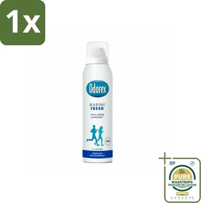 1 x Odorex Deodorant Spray Marine Fresh 150 ml- Marine Fresh Deodorant - Deodorant Spray - Frisheid - Zweetvermindering - Geur