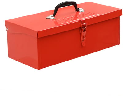 TRUTZHOLM - Gereedschapskoffer - 38 x 16 x 12,5 cm - Inhoud ca. 7,5 L - Afsluitbaar Vak - Inklapbare Draaggreep - Rood
