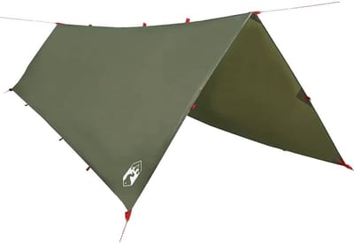 Campingzeil - Grondzeil Tarp - Bescherming Outdoor - Waterdicht Winddicht - 506 x 306 cm - Olijfgroen