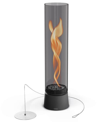 höfats SPIN air Tafelvuur 1200 all black Tafelhaard voor binnen en buiten, moderne bio-ethanoltafelhaard met lange brandduur, innovatieve biobrandertechnologie, verwarmende haard met vlammenwerveling
