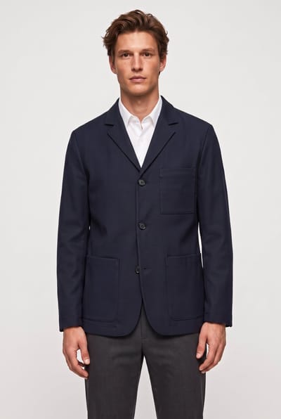 ARKET Dovas Wool Twill Jacket Blue Maat: 44 SHORT | Blazers Outlet | Heren | Blauw