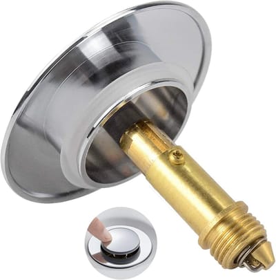 Pop-up Click Clack Plug 66mm van massief messing voor universele wastafels en badkuipen - Vervangingsplug voor afvoer met drukmechanisme (1 stuk)