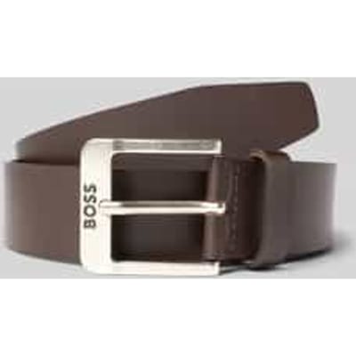 BOSS Leren Riem Jemio Sz40 Leather Belt W90 Dark Brown Donkerbruin