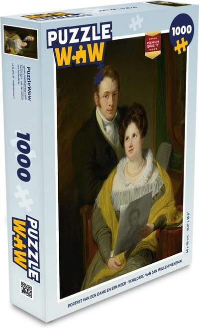 Puzzel Portret van een dame en een heer - Schilderij van Jan Willem Pieneman - Legpuzzel - Puzzel 1000 stukjes volwassenen