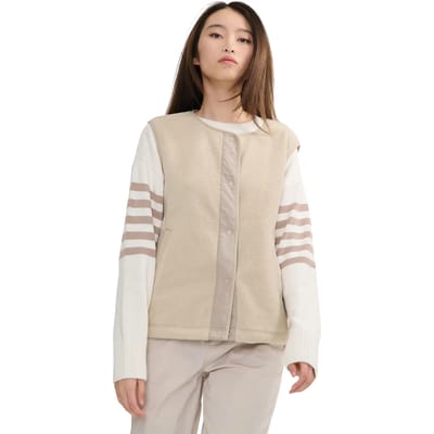 Lichte dames sherpa mouwloze vest Aigle