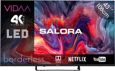 Salora FOD43UV - 43 Inch - Smart TV - 4K Ultra HD - VIDAA - Smart 43 inch tv - 2025