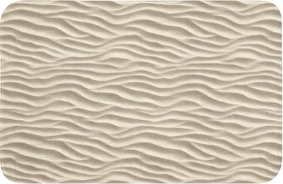 WC mat 60x40 cm - Antislip - Zand - Golven - Beige - Toiletmat - Vloermat - Douchemat - Toilet tapijt - Toiletmatten