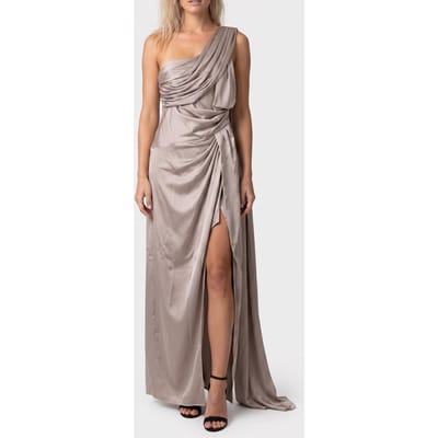GUESS Aretha Draped Long D Velvet Taupe Taglia: 36 | Maxi abiti Outlet | Donna | Nero