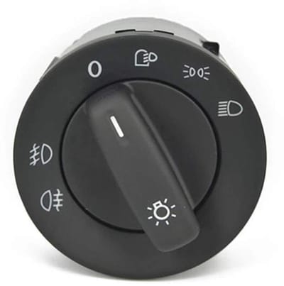 Allecto - Fog Light Switch - Vervangend onderdeel - Handmatige bediening - Zwart - Voor VW Caddy Touran Golf Jetta - Compatibel met diverse modellen
