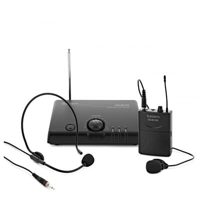 SubZero Draadloos VHF-microfoonsysteem, Headset & Lavalier