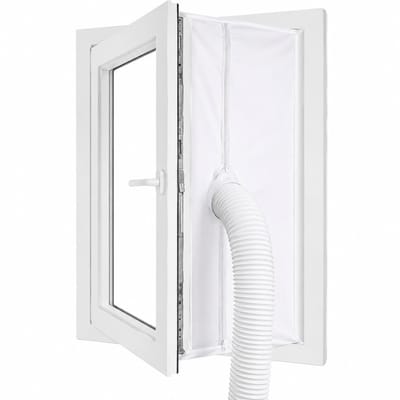 VHV - Airco Raamafdichting 300 cm - Raamkit voor Mobiele Airco - Polyester Wit - Voor Raam