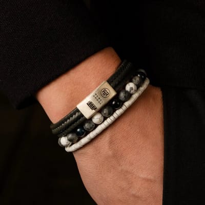 Rebel & Rose Ocean Rocks Armband RR-80116-S – Grijs Edelsteen