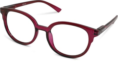 Leesbril Vista Bonita NOVA - Kleur Very Berry - Sterkte +1.00 - Uitstekende kwaliteit glazen - Robuust frame met flexveren. Incl. leuke briletui en poetsdoekje