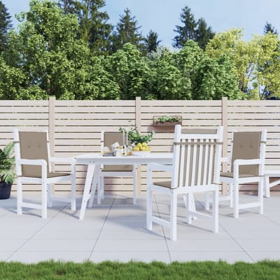 vidaXL - Tuinstoelkussens - lage - rug - 4 - st - 100x50x3 - cm - oxford - stof - taupe