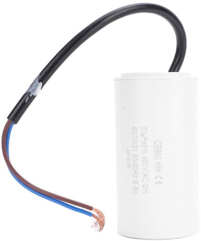 Dailygoods- Startcondensator 50uF 450V - Motor Startcondensator - Hittebestendig - Laag verlies - Duurzaam - Uitstekend zelfherstellend vermogen - Motorcondensator
