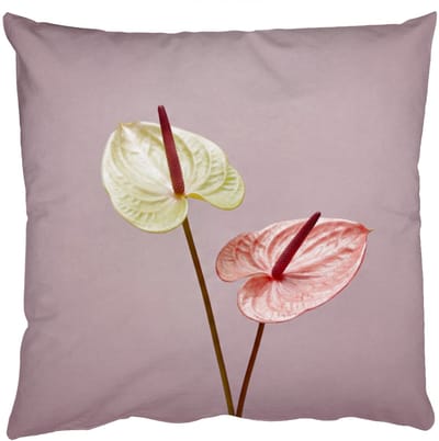 Sierkussens - Kussentjes Woonkamer - 50x50 cm - Bloemen - Anthuriums - Geel - Roze