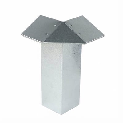 Innogard S7050-002 - Slakkenhek buitenhoek 90Â° - verzinkt staal - zilver