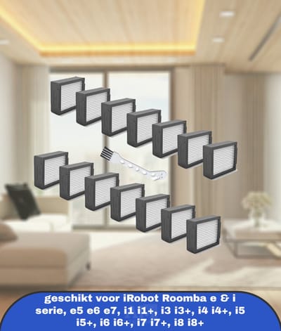 14 filters geschikt voor iRobot Roomba e & i serie, e5 e6 e7, i1 i1+, i3 i3+, i4 i4+, i5 i5+, i6 i6+, i7 i7+, i8 i8+ accessoires, reserveonderdelen, 14 Hepa-filters