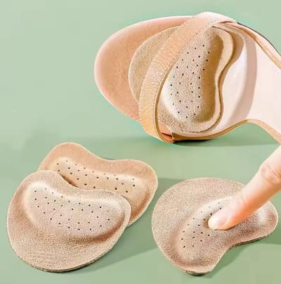 2 Stuks Lederen Voorvoet Pads voor Dames Hoge Hakken – Anti-Slip, Pijnverlichting, 3mm