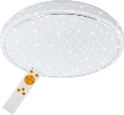 BRILONER STAR - Plafonnière dimbaar - plafondlamp - kleurtoon instelbaar: warm wit-koud - plafondlamp incl. nachtverlichting - timerfunctie - afstandsbediening - metaal - geïntegreerd - LED - 18 W - D: 38,5 cm