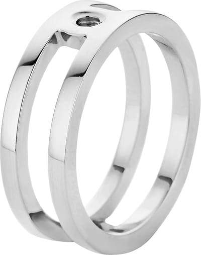 Melano twisted Trista ring - Zilverkleurig - Dames - Maat 54