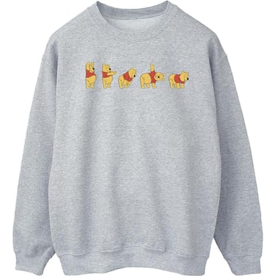 Disney Heren Winnie De Poeh Stretching Sweatshirt (Sportgrijs)