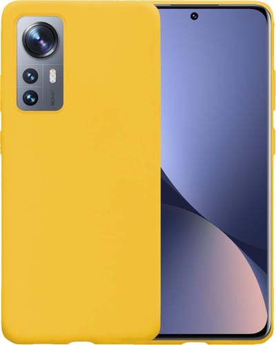 Hoesje - Geschikt voor Xiaomi 12X - Sterk & Shockproof - Siliconen Case - Hoes Cover - Telefoonhoes - Geel