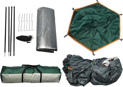Buiten Tent - Kampeertent Strandtent - Snelle Opzet - Automatisch Mechanisme - 5-8 Persoons - Zwart