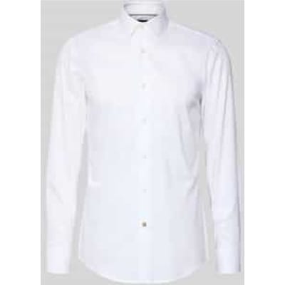 BOSS Hank slim fit overhemd - popeline - wit - Strijkvriendelijk - Boordmaat: 39