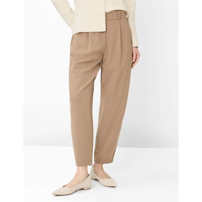 Brax Dames Plooibroek  Style MEGAN S LIGHT MOCHA, bruin, maat 38L