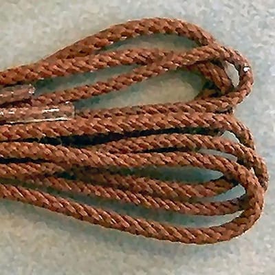 Schoenveters Noble Blue cognac kleur 115 cm van Bommel - luxe medium bruine schoenveters van Nederlandse kwaliteit