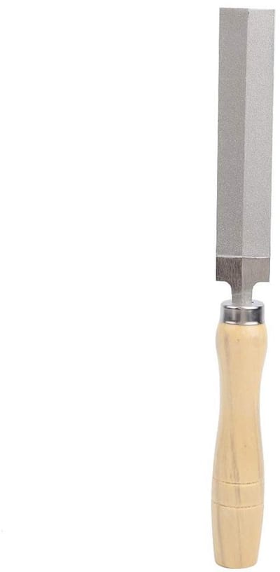 Cocoplus -Diamant Ruitvormige Vijl - Metaal Glas Houtbewerking - Houten Handvat Slijpen Tuingereedschap - Verwerking van Gereedschap - Vijlhandvatten (5 inch (125 mm))