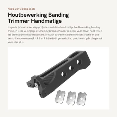 Dailygoods - Houtbewerking Banding Trimmer - Handmatige Hout Planer - Aluminium - Zwart - Afschuining Braamschraper - Voor Snel Hout Trimmen - Geschik...