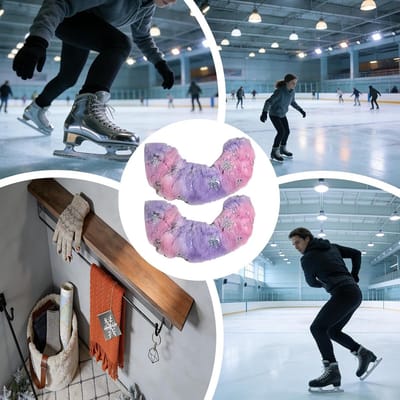Schaatsbeschermers - Schaatsenhoezen - Schaatsen Beschermen - Verstelbare Pasvorm - 25-30 cm - Roze paars