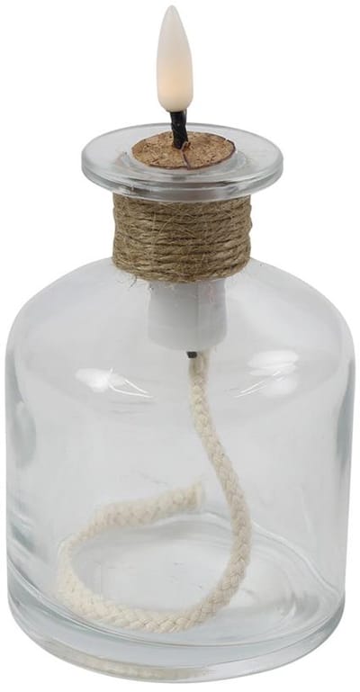 Lamp fles Glas vaasje LED olielampje Countryfield