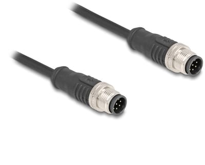 M12 8-pins A-gecodeerde industriële netwerkkabel | CAT5e | PVC | 1 meter
