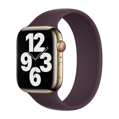 Apple Siliconen solobandje voor de Apple Watch | 38/40/41/42 mm - Maat 6 - Dark Cherry