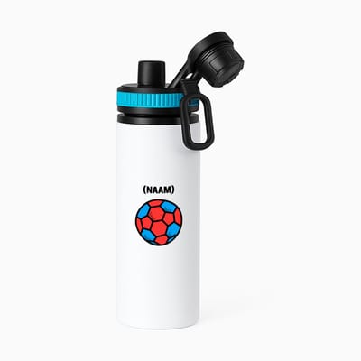 Hacebo® - Handbal met eigen naam waterfles met draaidop blauw - Handbal - Handballer - Sport - water fles - 850ML
