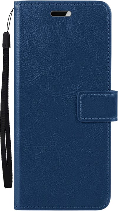 Hoesje Met Pasjeshouder - Geschikt voor Samsung Galaxy A35 - Luxe Bookcase Portemonee - Flip Case - Kunstleer Book Case - Flipcase - Book Cover - Walletcase - Portemonneehoes - Donkerblauw