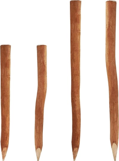 Houten Palen - Steunpalen Pikket - Tuin Afzetten - Duurzaam Hazelnoot - 20 Stuks 1.5m - Bruin