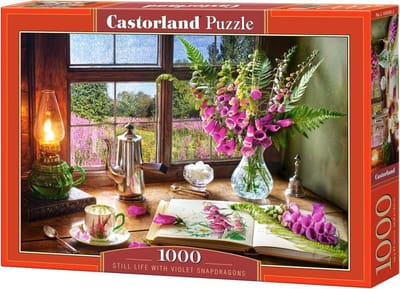 Castorland Still Life with Violet Snapdragons – Puzzel – 1.000 stukjes – Satijnen afwerking – Perfecte pasvorm – Europese kwaliteit