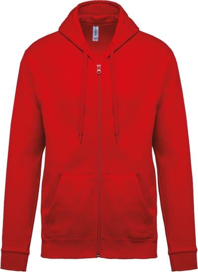 Kariban Sweater met rits en capuchon K479 - Red - XS