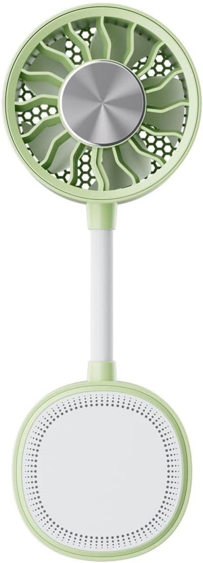 LISM-Zomerventilator met magneetsluiting, draagbare koelventilator met USB-oplaadfunctie, tafelventilator (groen)