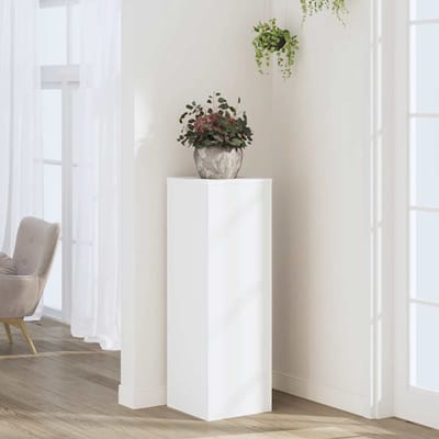 vidaXL - Plantenstandaard - 33x33x100 - cm - bewerkt - hout - wit