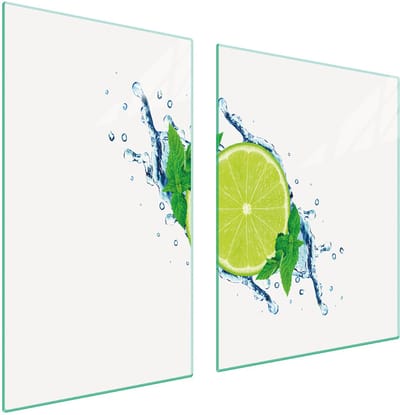 TMK ArtDeko Limonka Serie - Snijplank - Glas - 100x52 cm - Veelzijdig Gebruik