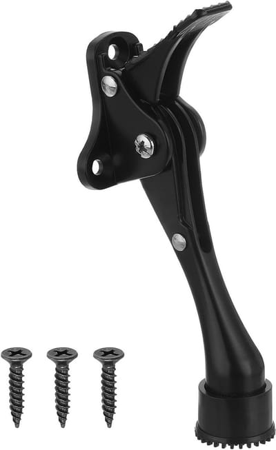Verstelbare 4 inch kickdown deurstopper met rubberen punt en one-touch pedaal, ideaal voor kamers, voordeuren en garages, heavy duty zinklegering