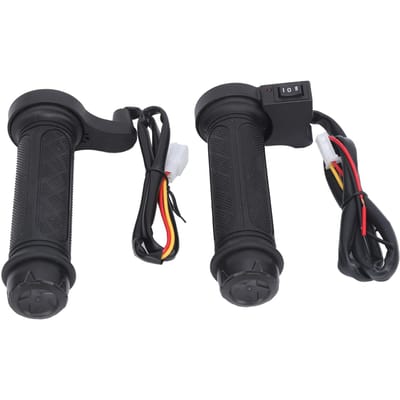 2 pièces 12V Poignées Chauffantes Électriques Température Réglable Chauffe-Mains d'Hiver pour Guidon 78in Noir black