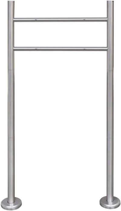 Brievenbusstandaard - Brievenbuspaal Steun - Post Ontvangen - Roestvrij Staal - 120 x 50 cm - Zilver
