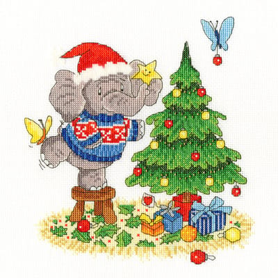 Simon Taylor-Kielty A Merry Elly Christmas borduren (pakket)
