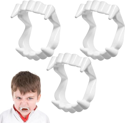 Realistische vampiertanden set voor Halloween cosplay en themafeesten, eng horroraccessoire voor volwassenen en kinderen, perfect voor verkleedpartijen en griezelige evenementen